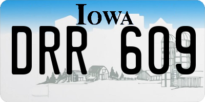 IA license plate DRR609