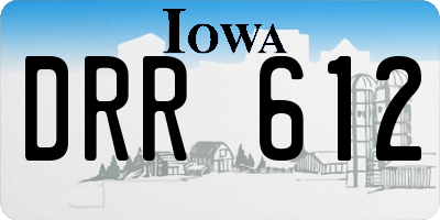 IA license plate DRR612