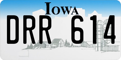 IA license plate DRR614