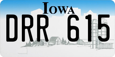 IA license plate DRR615