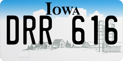 IA license plate DRR616