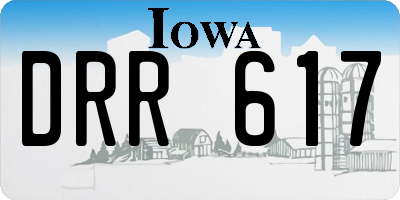 IA license plate DRR617