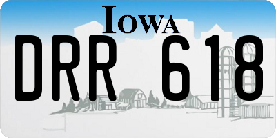 IA license plate DRR618