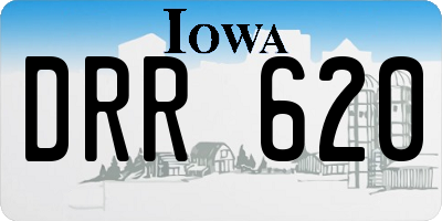 IA license plate DRR620
