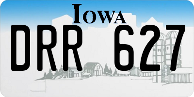 IA license plate DRR627