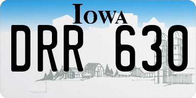 IA license plate DRR630