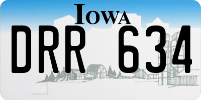IA license plate DRR634