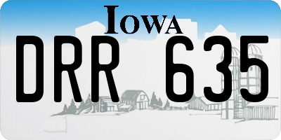 IA license plate DRR635