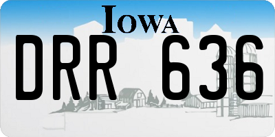 IA license plate DRR636