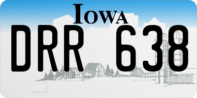 IA license plate DRR638