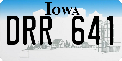 IA license plate DRR641