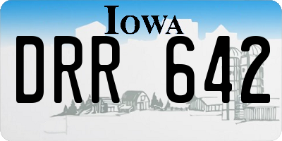 IA license plate DRR642