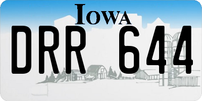 IA license plate DRR644