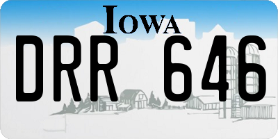 IA license plate DRR646