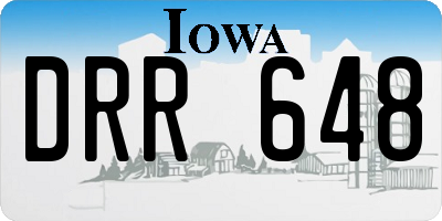 IA license plate DRR648