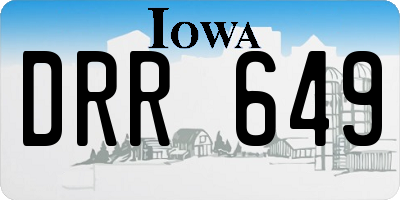 IA license plate DRR649