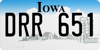 IA license plate DRR651
