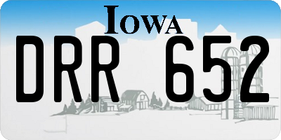 IA license plate DRR652