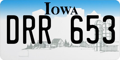 IA license plate DRR653