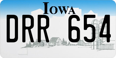 IA license plate DRR654