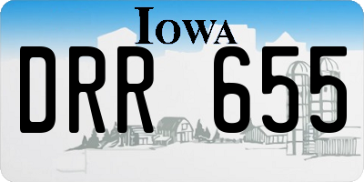 IA license plate DRR655