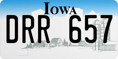 IA license plate DRR657