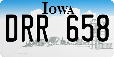 IA license plate DRR658