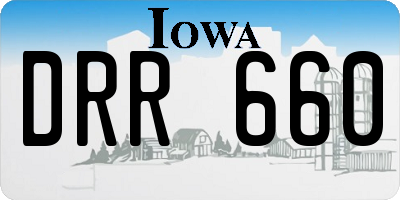 IA license plate DRR660
