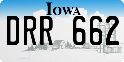 IA license plate DRR662