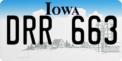 IA license plate DRR663