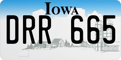IA license plate DRR665