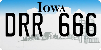 IA license plate DRR666