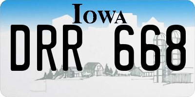IA license plate DRR668