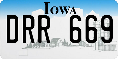 IA license plate DRR669