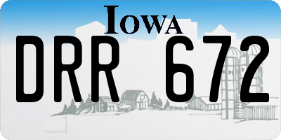 IA license plate DRR672