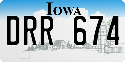 IA license plate DRR674