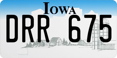 IA license plate DRR675