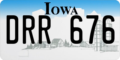 IA license plate DRR676