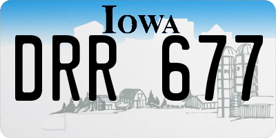 IA license plate DRR677