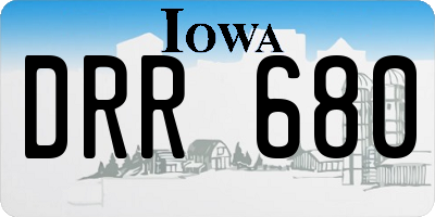 IA license plate DRR680