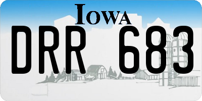 IA license plate DRR683