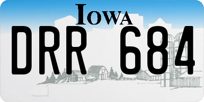 IA license plate DRR684