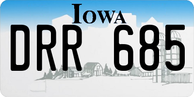 IA license plate DRR685