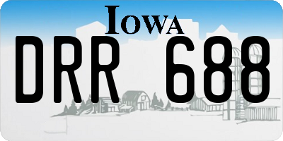 IA license plate DRR688