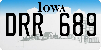IA license plate DRR689