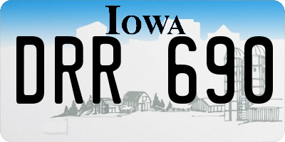 IA license plate DRR690