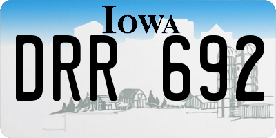 IA license plate DRR692