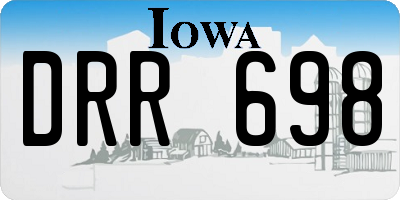 IA license plate DRR698