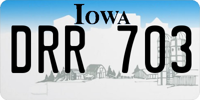 IA license plate DRR703