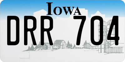 IA license plate DRR704